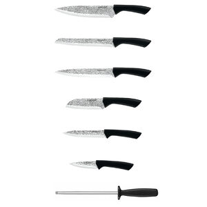 BLOQUE DE CUCHILLOS MARTILLADO 9 PIEZAS